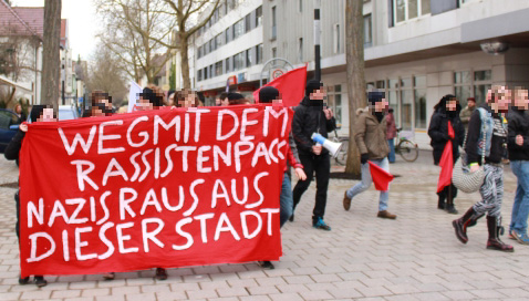 Demonstration gegen NPD-Aufmarsch am 28.2. in Singen